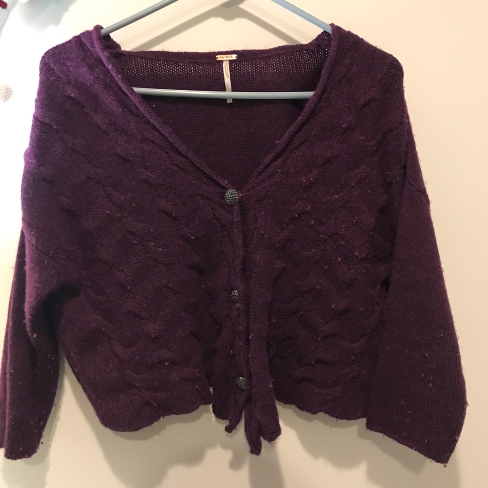 Free People Cropped Cardigan